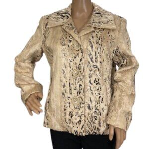 Erin London Textured Leopard Print Blazer